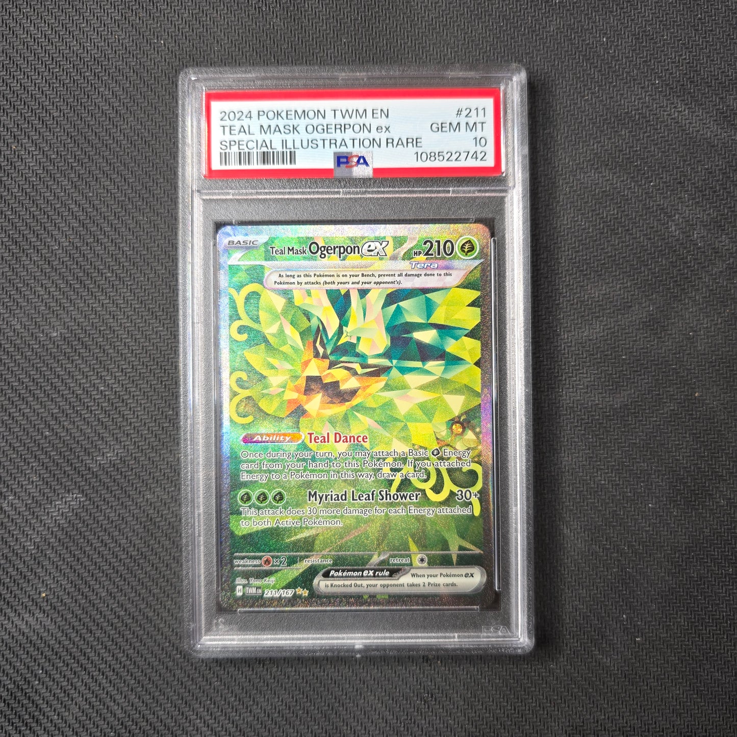 Teal Mask Ogerpon ex #211 PSA 10 Twilight Masquerade