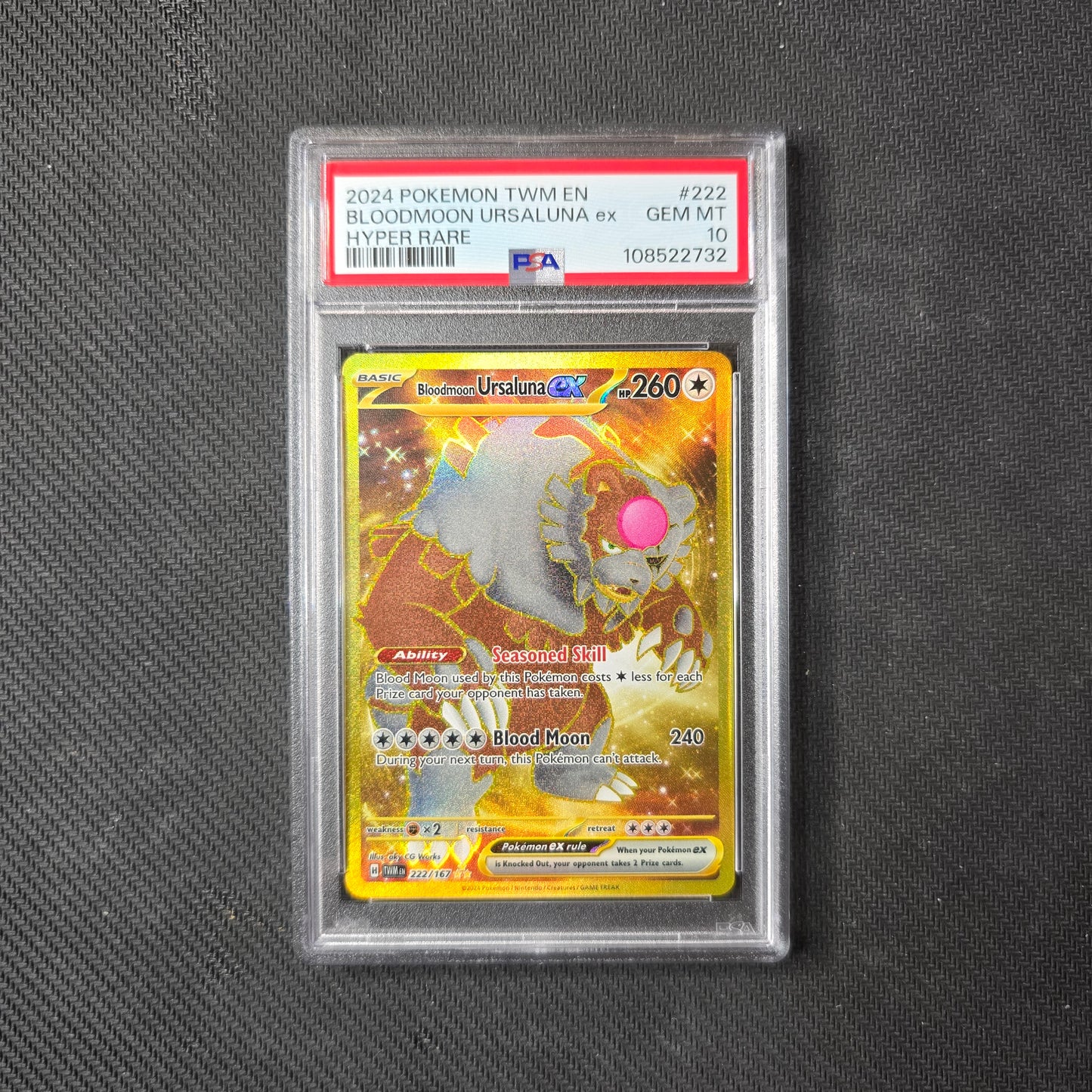 Bloodmoon Ursaluna ex #222 PSA 10 Twilight Masquerade