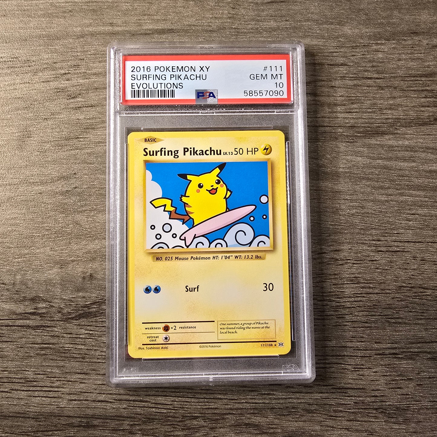 Surfing Pikachu #111 PSA 10