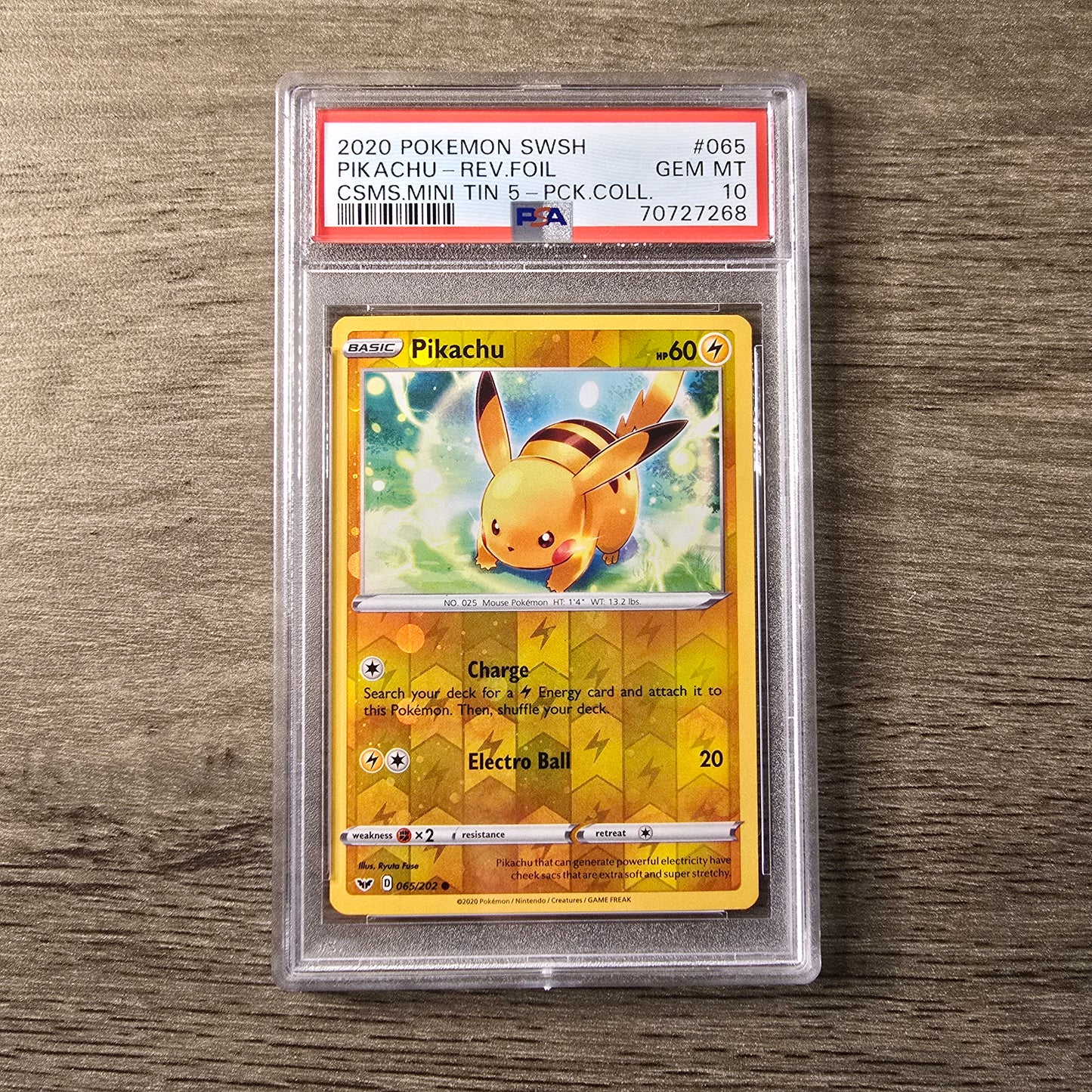 Pikachu #65 PSA 10 Reverse Costco Cosmos Holo