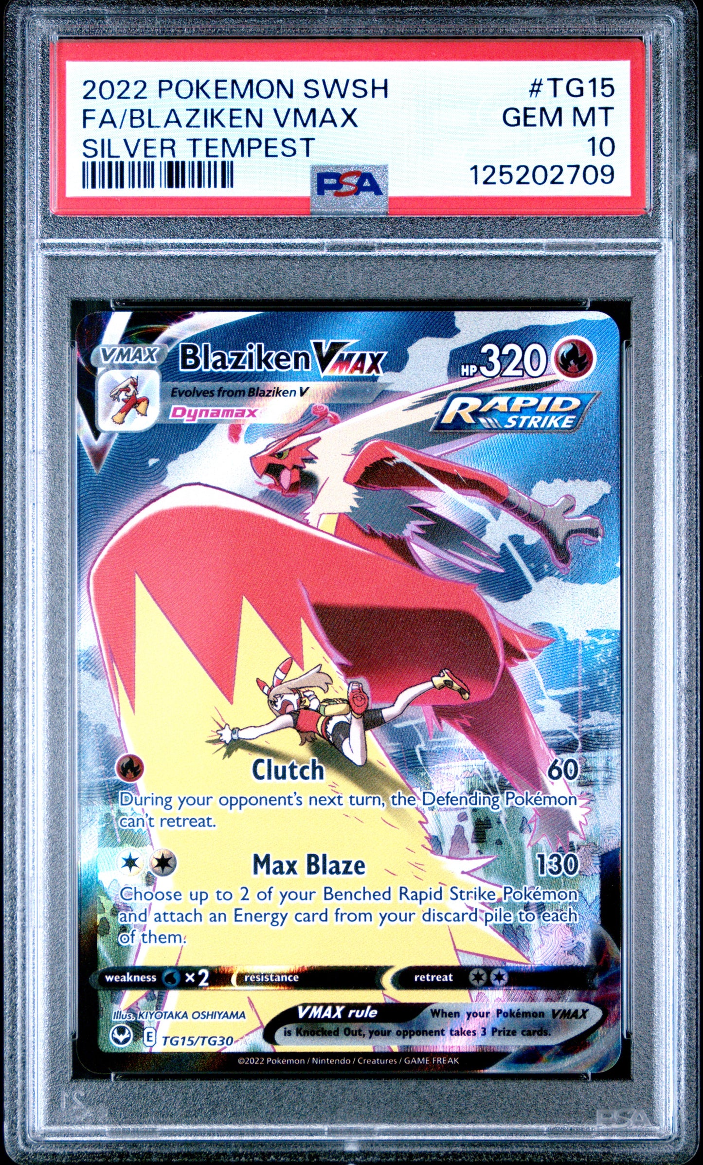 Blaziken Vmax #TG15 PSA 10