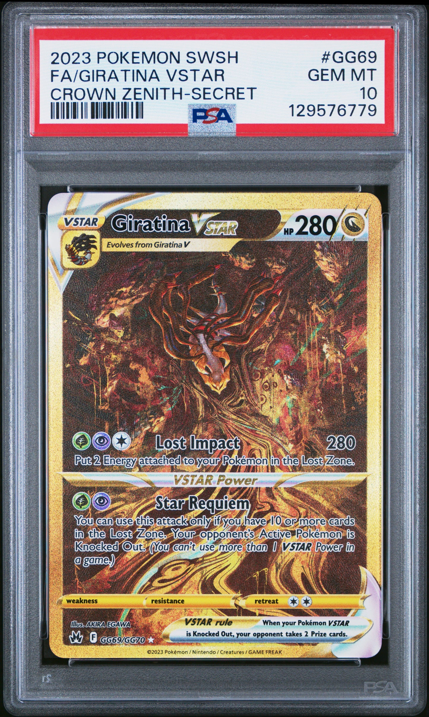Giratina Vstar #GG69 PSA 10