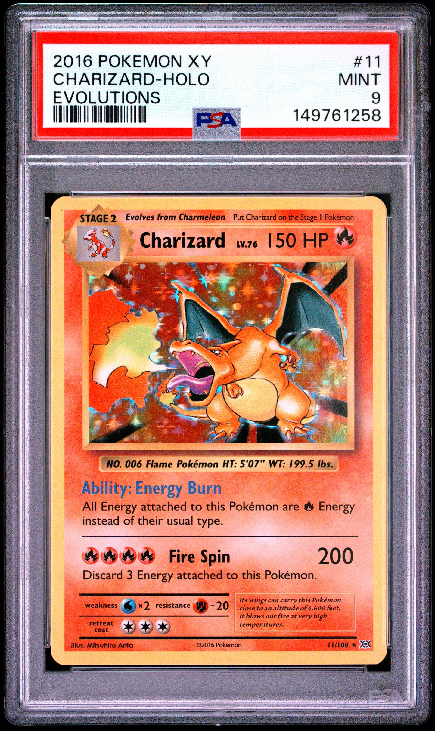 Charizard Evolutions PSA 9