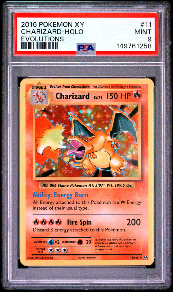 Charizard Evolutions PSA 9