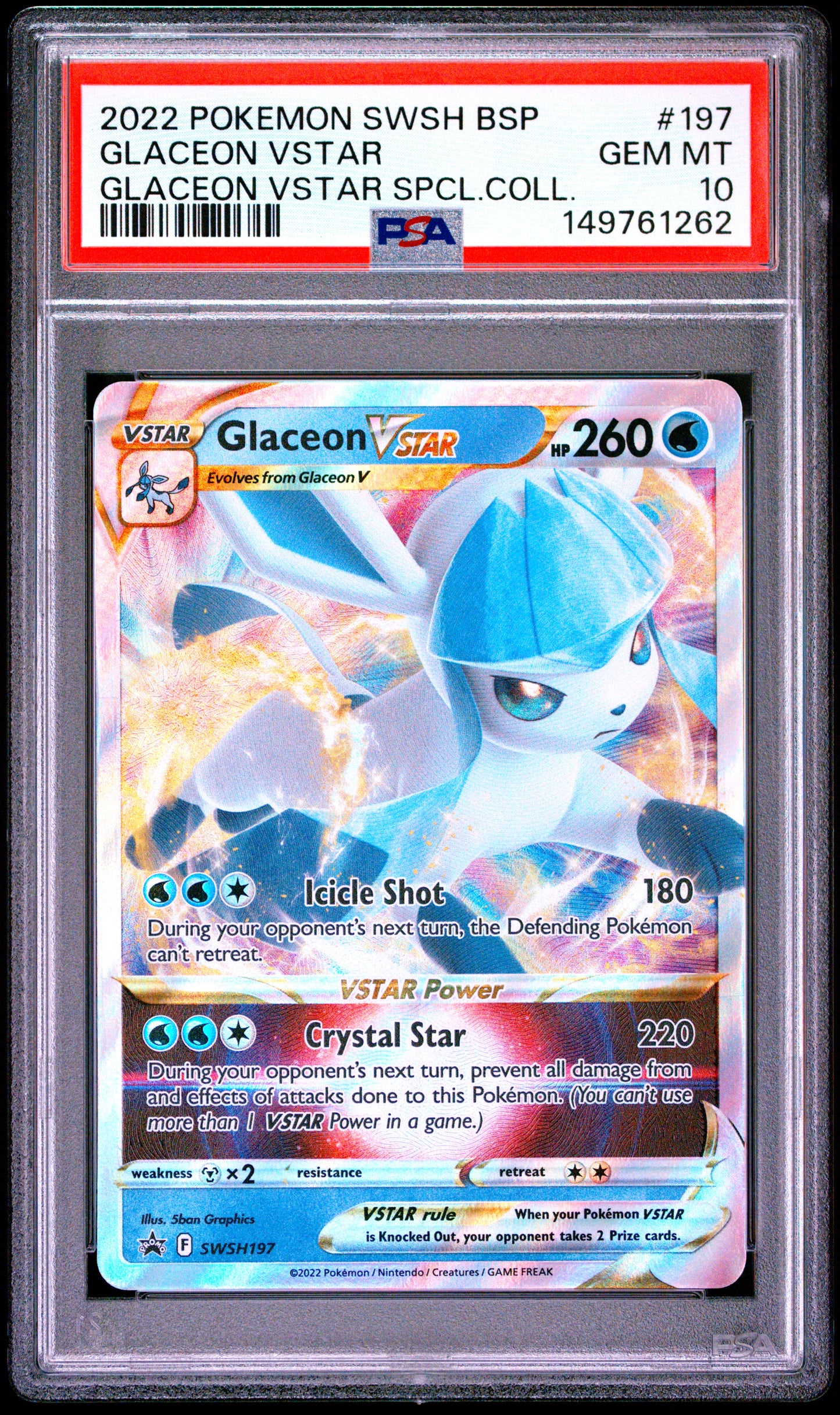 Glaceon Vstar PSA 10