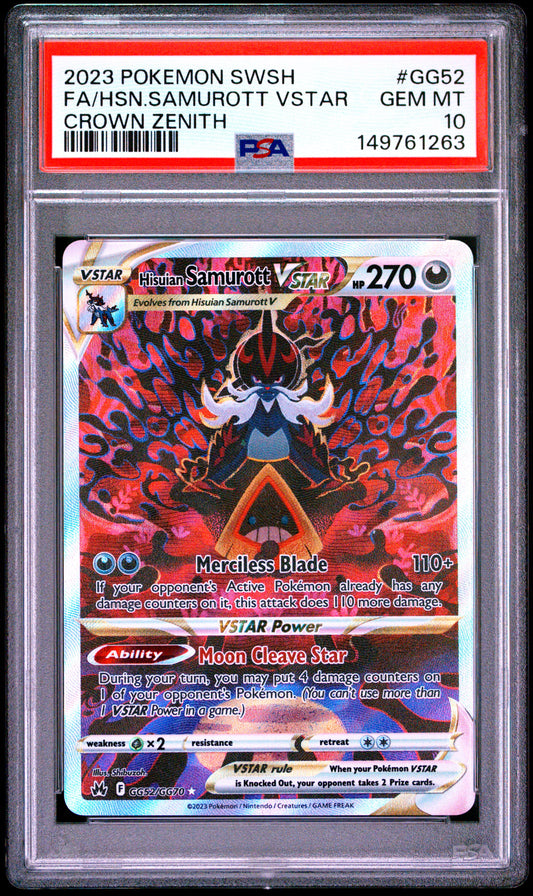 Hisuian Samurott Vstar PSA 10
