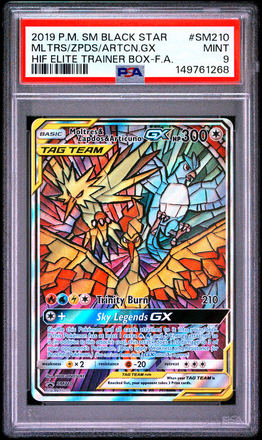 Moltres Zapdos Articuno GX PSA 9
