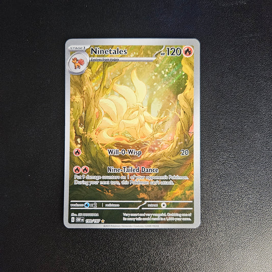 Ninetales Illustration Rare #199 Obsidian Flames