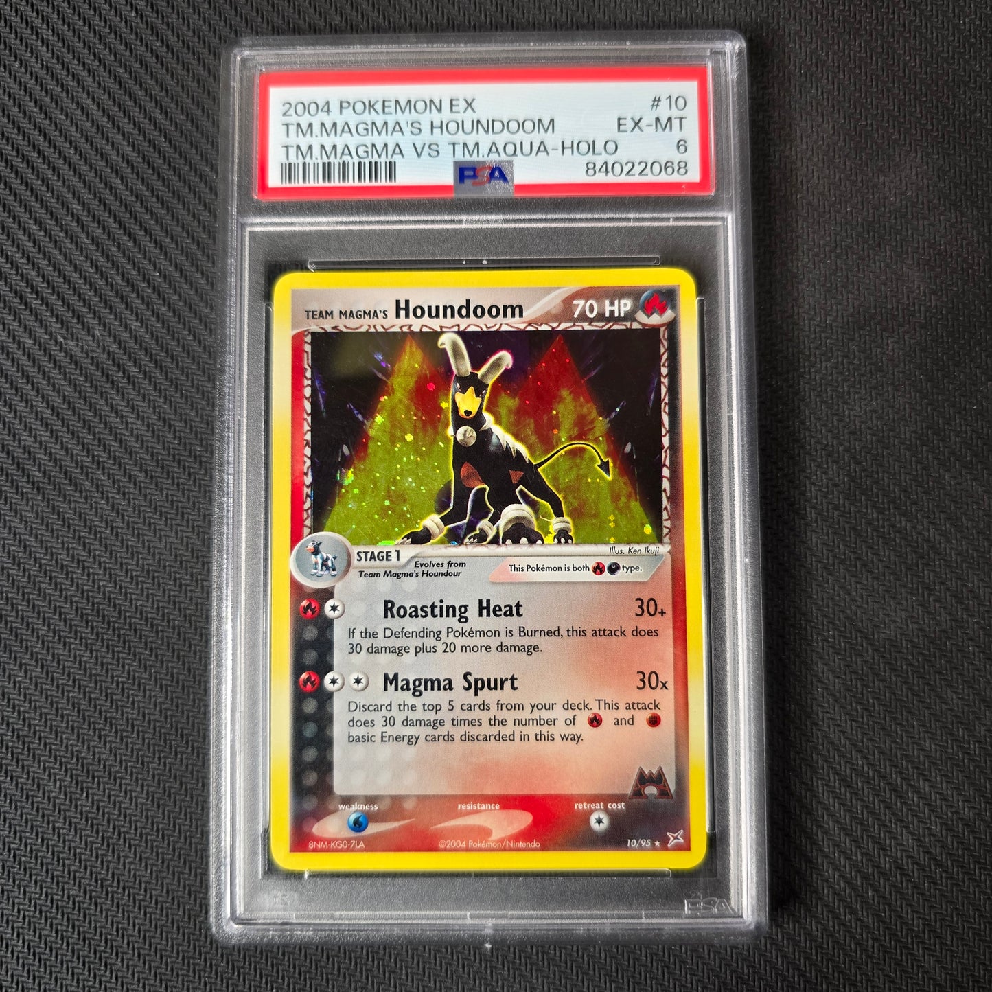 Houndoom #10 PSA 6 Team Magma & Team Aqua