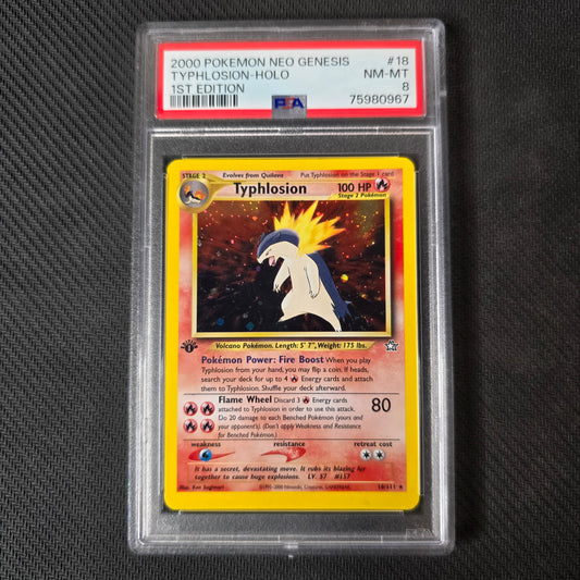 Typhlosion [1st Edition] #18 PSA 8 Neo Genesis