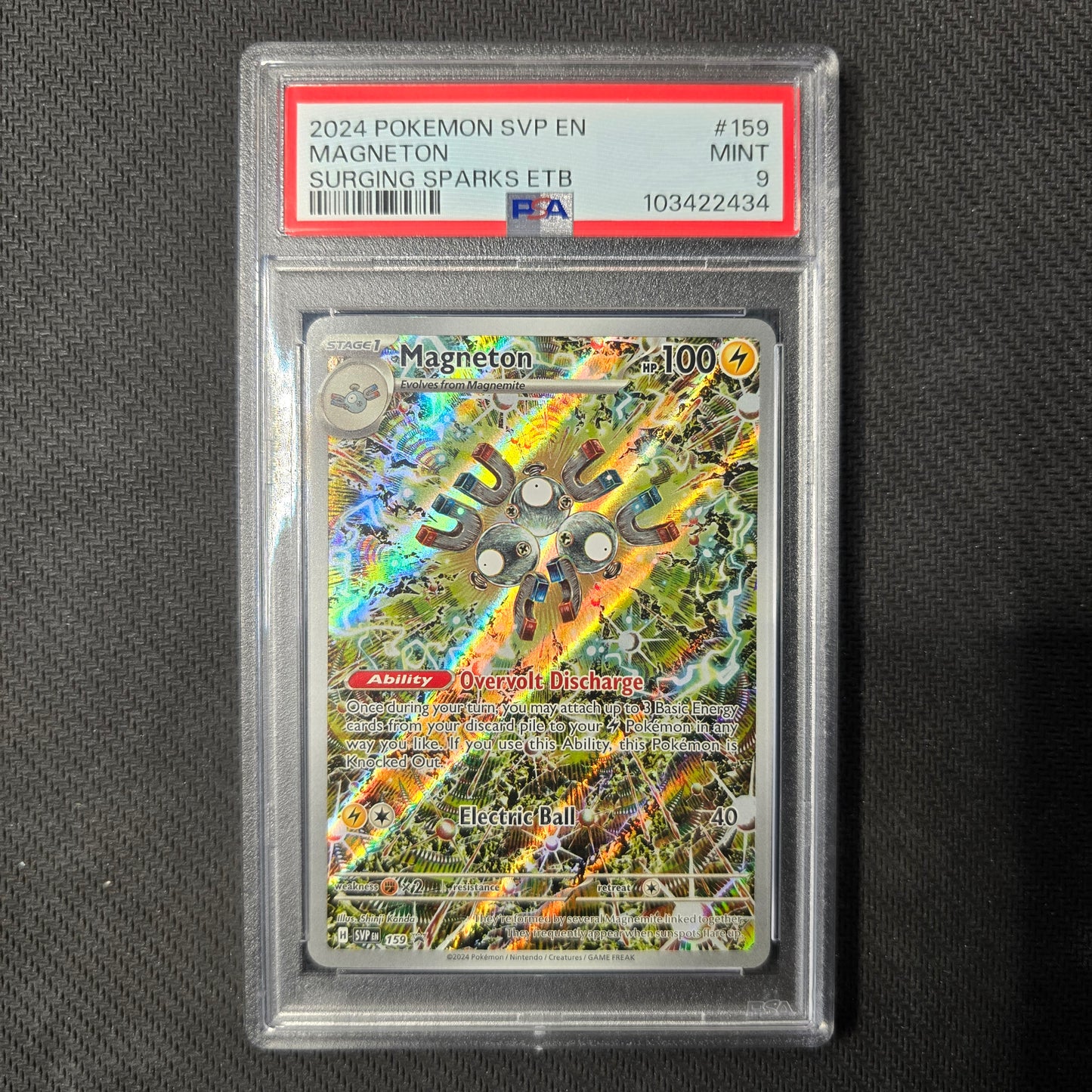 Magneton #159 PSA 9 Surging Sparks