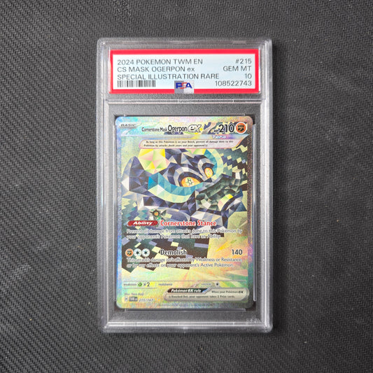 Cornerstone Mask Ogerpon ex #215 PSA 10 Twilight Masquerade