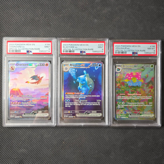 PSA Sequential Set Charizard, Blastoise & Venusaur Ex