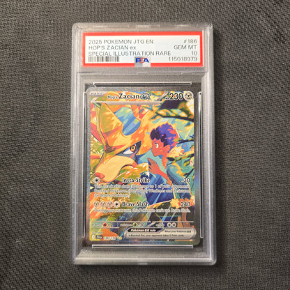 Hop's Zacian ex #186 PSA 10 Journey Together