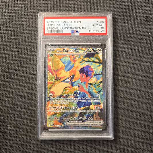 Hop's Zacian ex #186 PSA 10 Journey Together