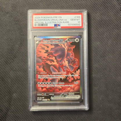 Bloodmoon Ursaluna ex #168 PSA 10 Prismatic Evolutions