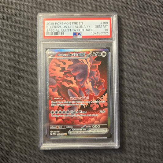 Bloodmoon Ursaluna ex #168 PSA 10 Prismatic Evolutions