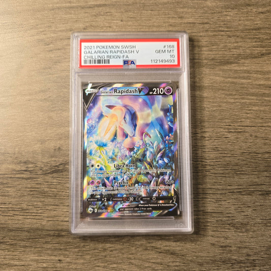 Galarian Rapidash V #168 PSA 10 Chilling Reign