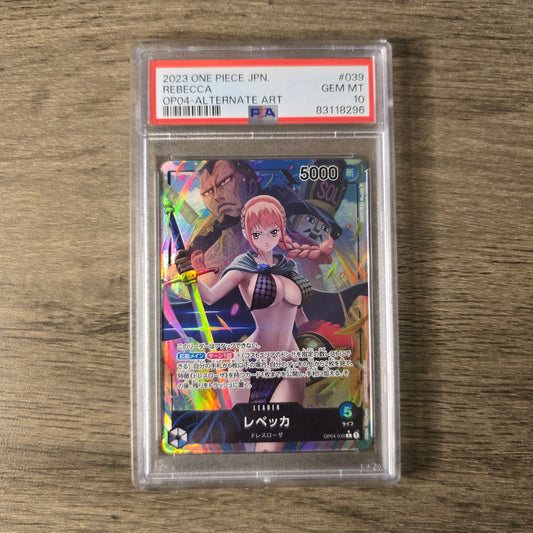 Rebecca [Alternate Art] OP04-039 PSA 10 Kingdoms of Intrigue