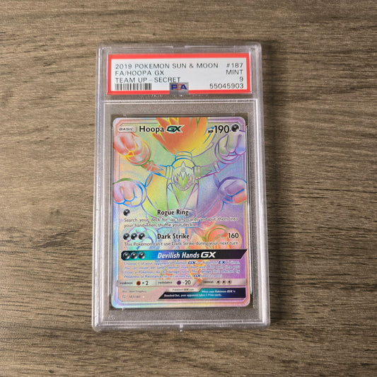 Hoopa GX #187 PSA 9 Team Up
