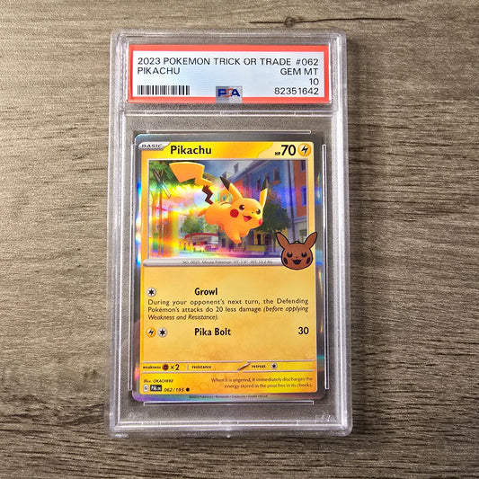 Pikachu #62 Trick or Trade PSA 10