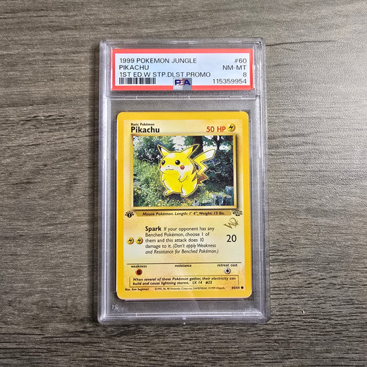 Pikachu [W Stamp] #60 PSA 8 Jungle