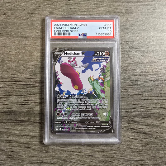 Medicham V #186 PSA 10 Evolving Skies