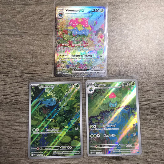 Bulbasaur, Ivysaur & Venusaur ex Complete Set