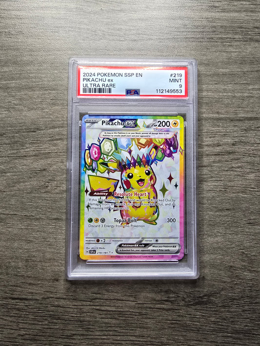PSA 9 Pikachu ex #219
