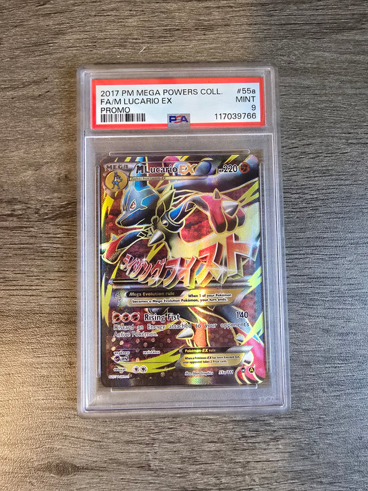 PSA 9 M Lucario EX #55a Pokemon Furious Fists