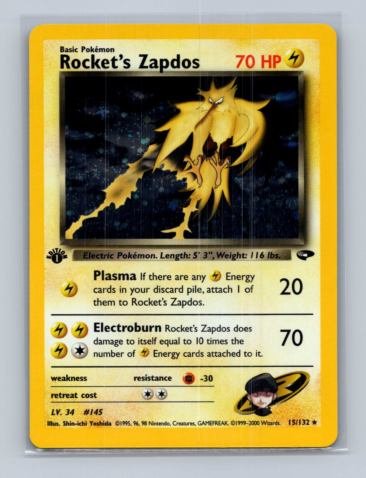 Rockets Zapdos 1st Edition