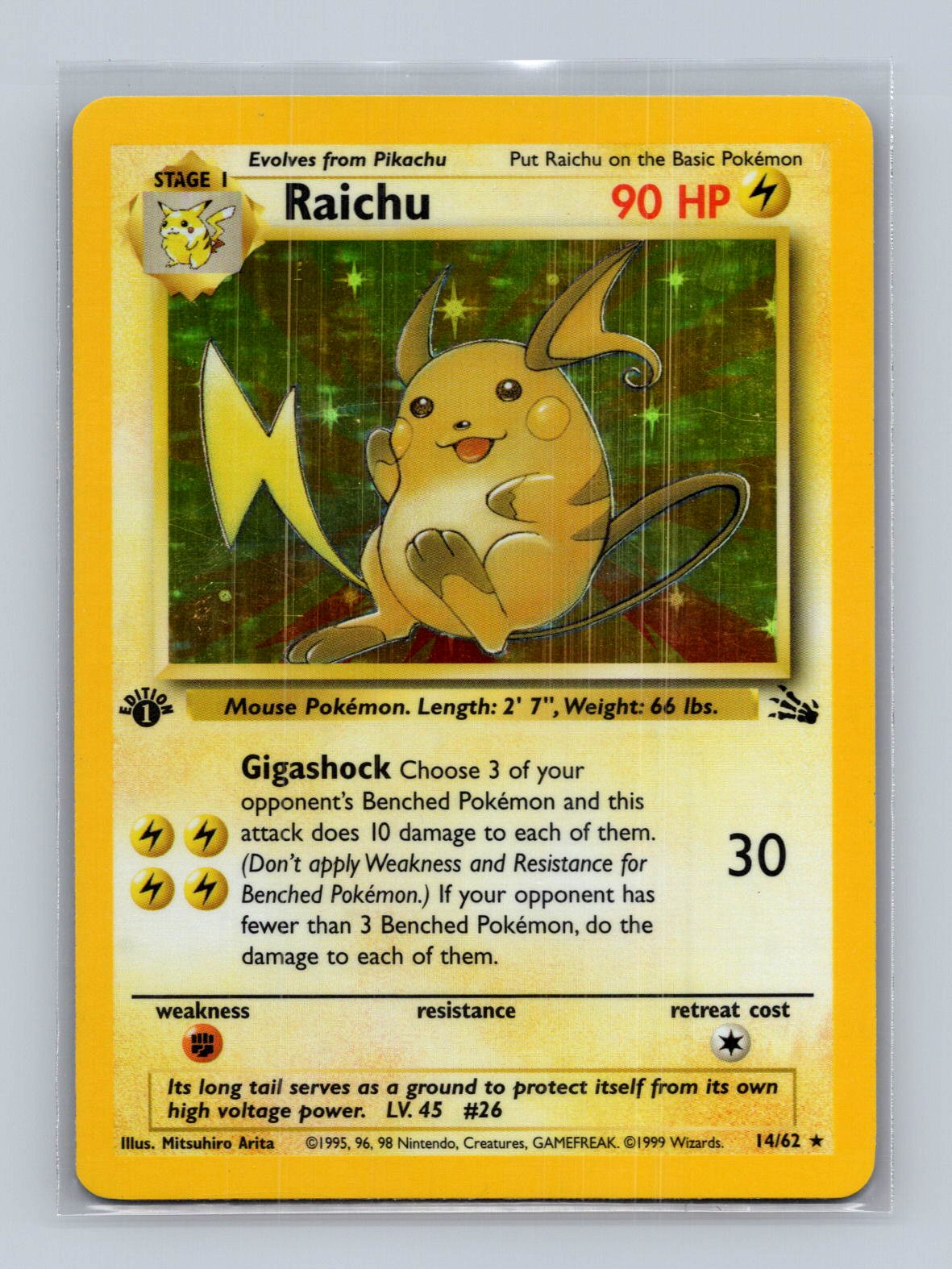Raichu 1st Edition - Fossil
