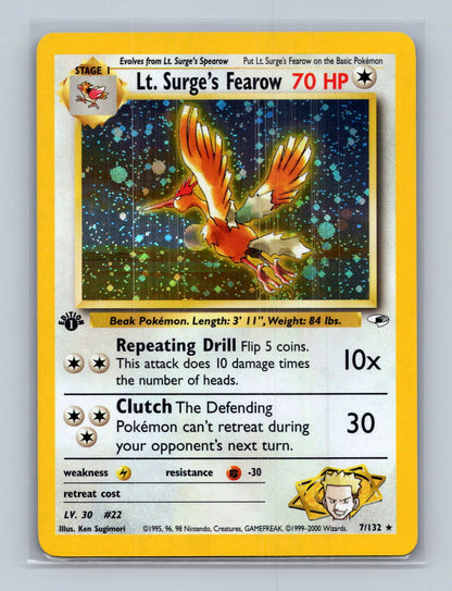 Lt. Surge's Fearow 1st Edition - Gym Heroes