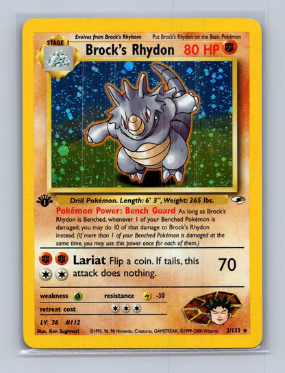 Brock's Rhydon 1st Edition - Gym Heroes