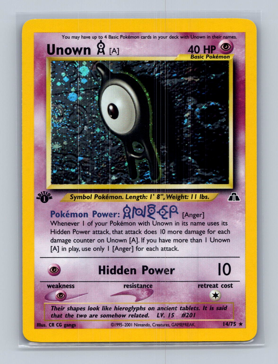Unown [A] 1st Edition (14) - Neo Discovery