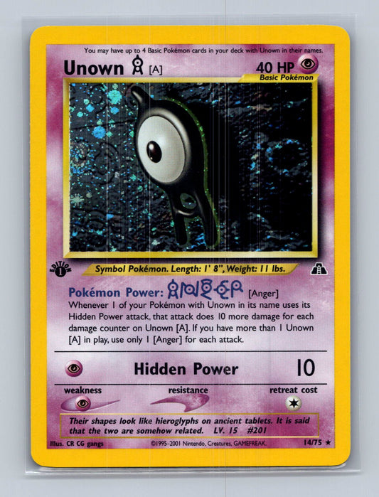 Unown [A] 1st Edition (14) - Neo Discovery