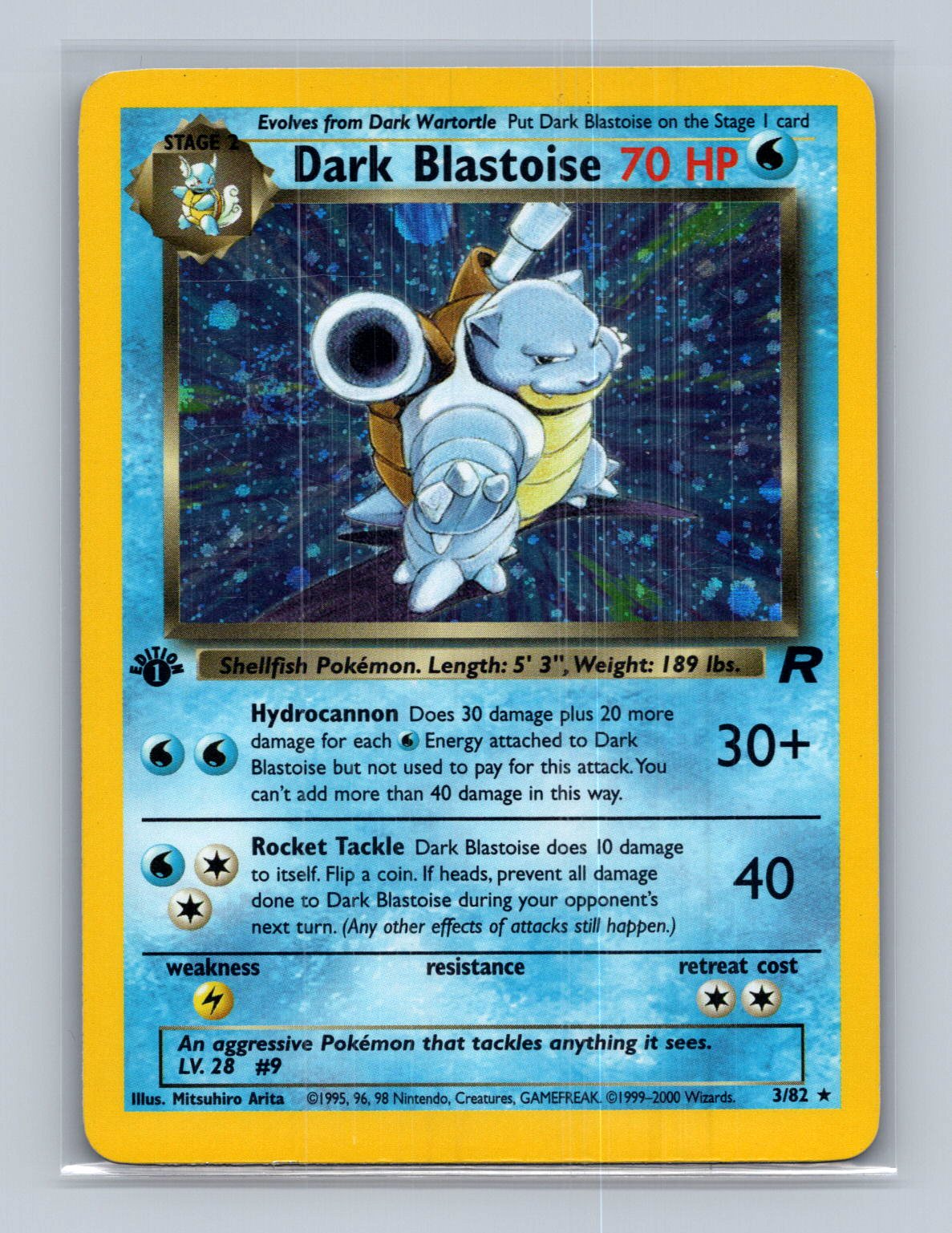 Dark Blastoise (3) 1st Edition - Team Rocket