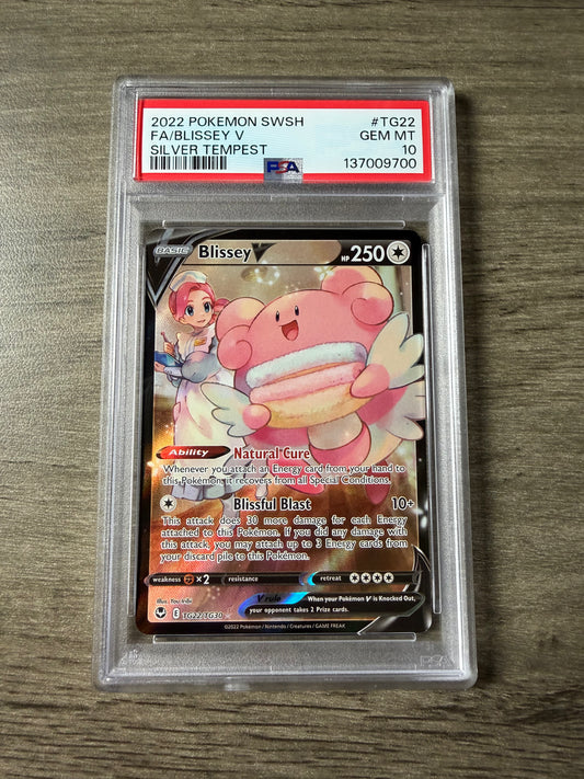 PSA 10 Blissey V #TG22 Silver Tempest