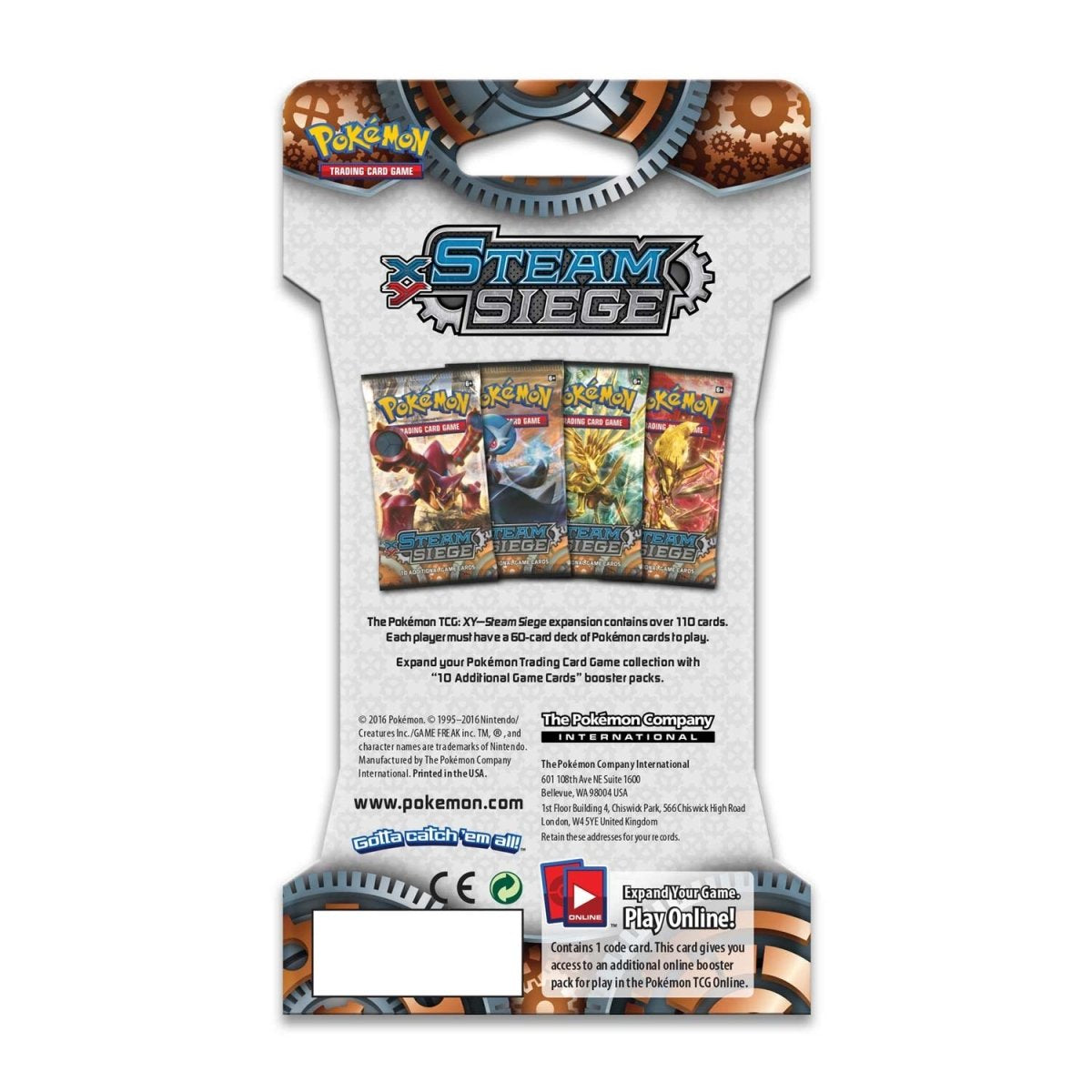 XY Steam Siege Sleeved Booster Pack